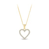 Cubic Zirconia Heart Pendant in 9ct Yellow Gold