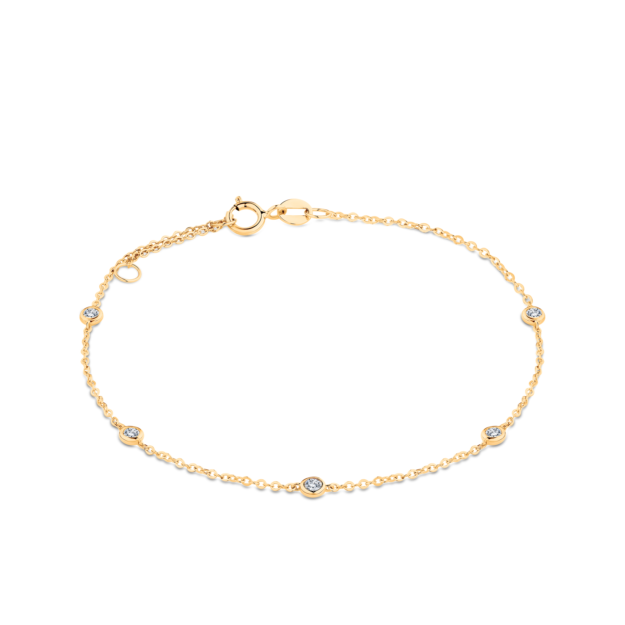 Cubic Zirconia Bracelet in 9ct Yellow Gold
