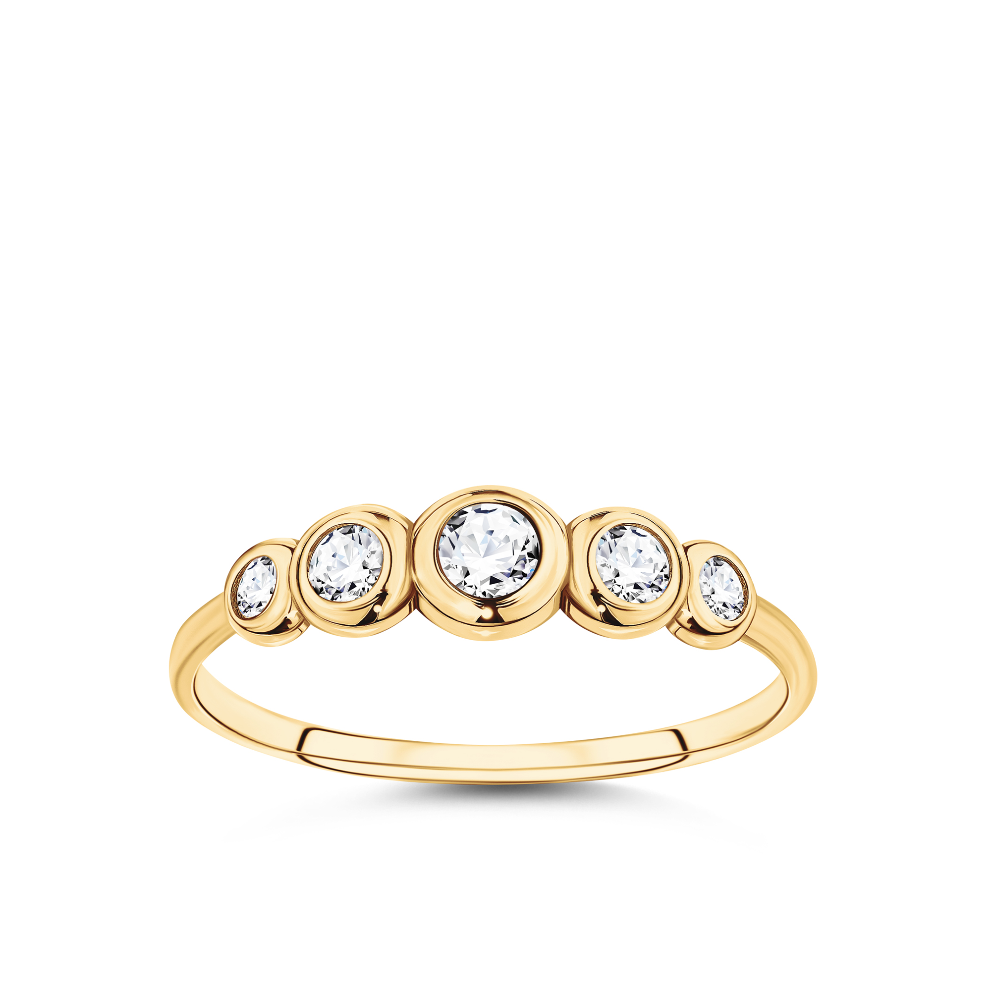 Cubic Zirconia Ring in 9ct Yellow Gold