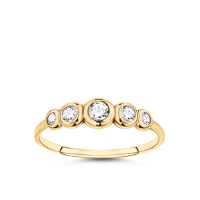Cubic Zirconia Ring in 9ct Yellow Gold