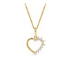 Cubic Zirconia Heart Pendant in 9ct Yellow Gold