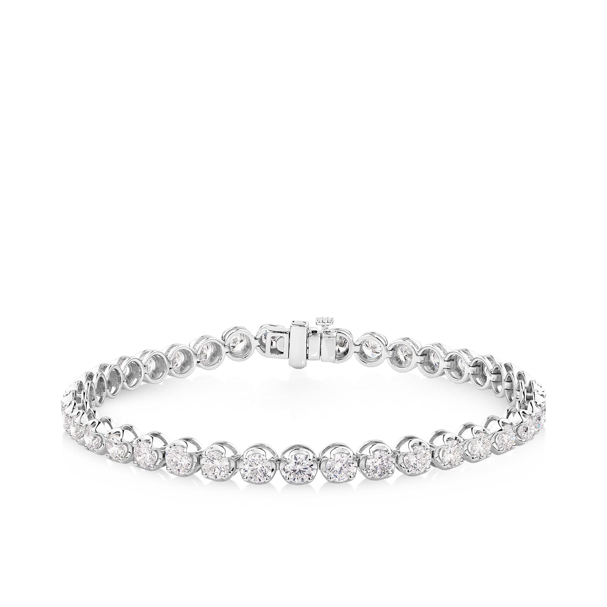 7ct TW Diamond Tennis Bracelet in 18ct White Gold