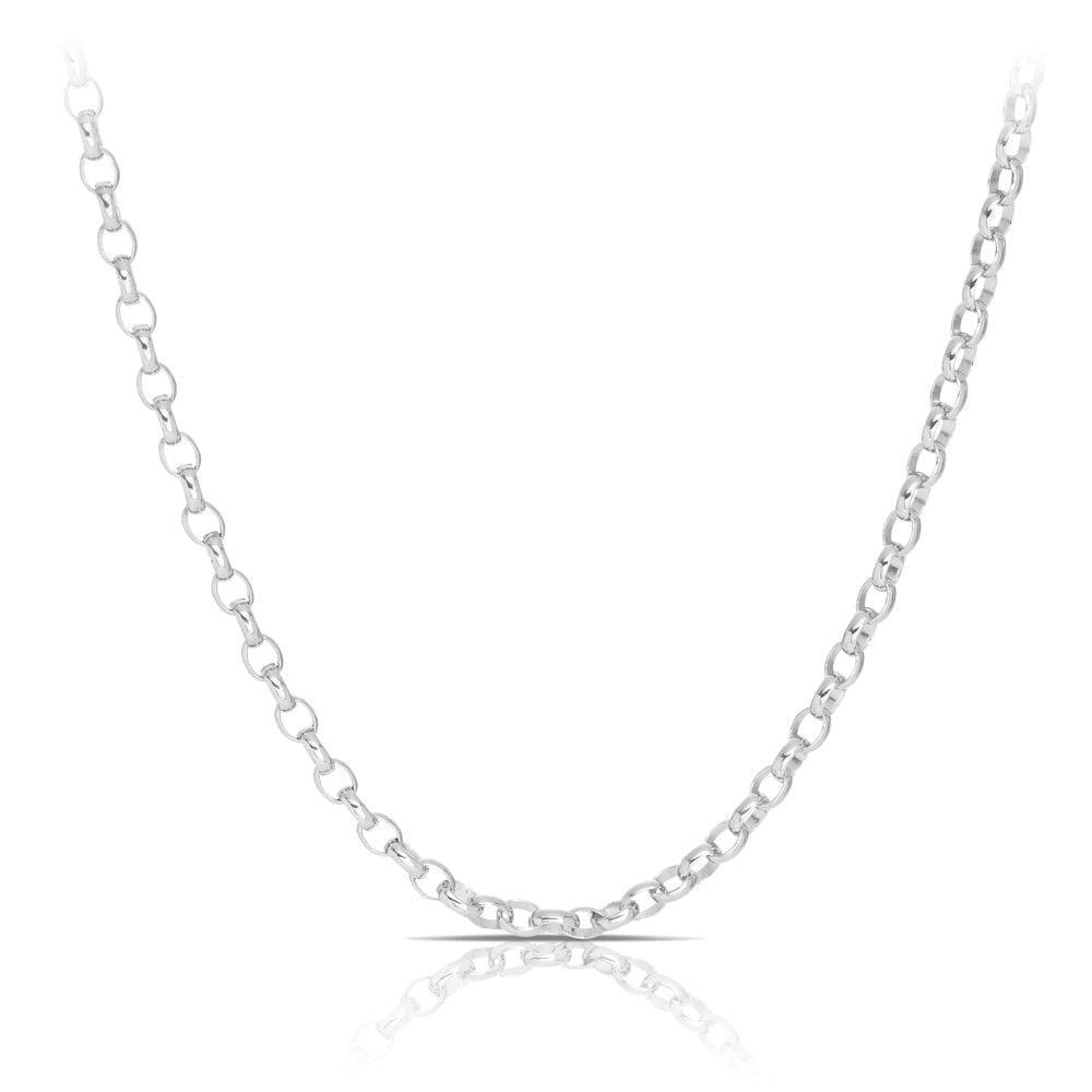 70cm Oval Belcher Link Chain in Sterling Silver