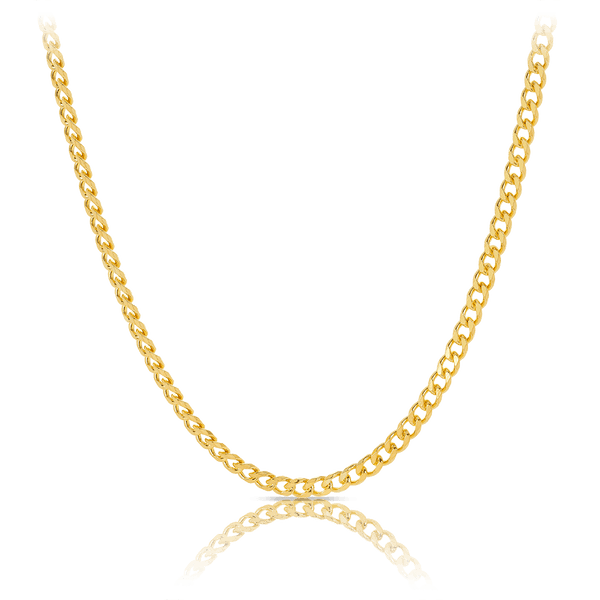 70cm Solid Curb Link Chain in 9ct Yellow Gold – Wallace Bishop