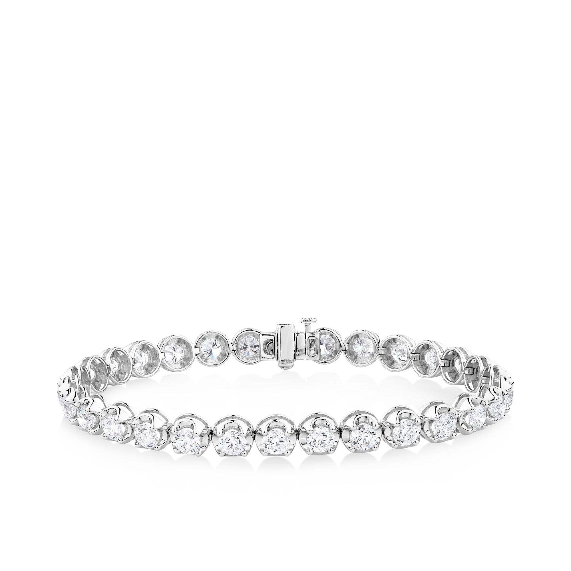 9.00ct TDW Diamond Tennis Bracelet in 18ct White Gold
