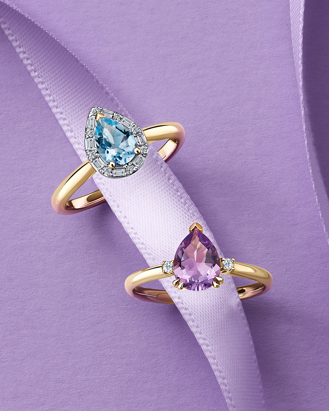9ct Gold Purple Amethyst Ring TGW 1.13
