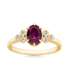 Rhodolite Garnet & 1.10ct TW Diamond Ringin 9ct Yellow Gold