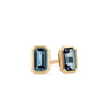 London Blue Topaz Earrings in 9ct Yellow Gold