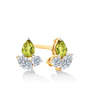 Petite Green Tourmaline Earrings in 9ct Yellow Gold