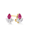 Petite Pink Tourmaline Earrings in 9ct Yellow Gold