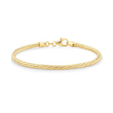 9ct Polished Yellow Gold Omega Pattern Bracelet - Wallace Bishop