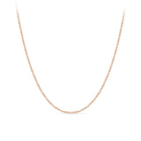 9ct Rose Gold Square Cable Chain Polished Necklace