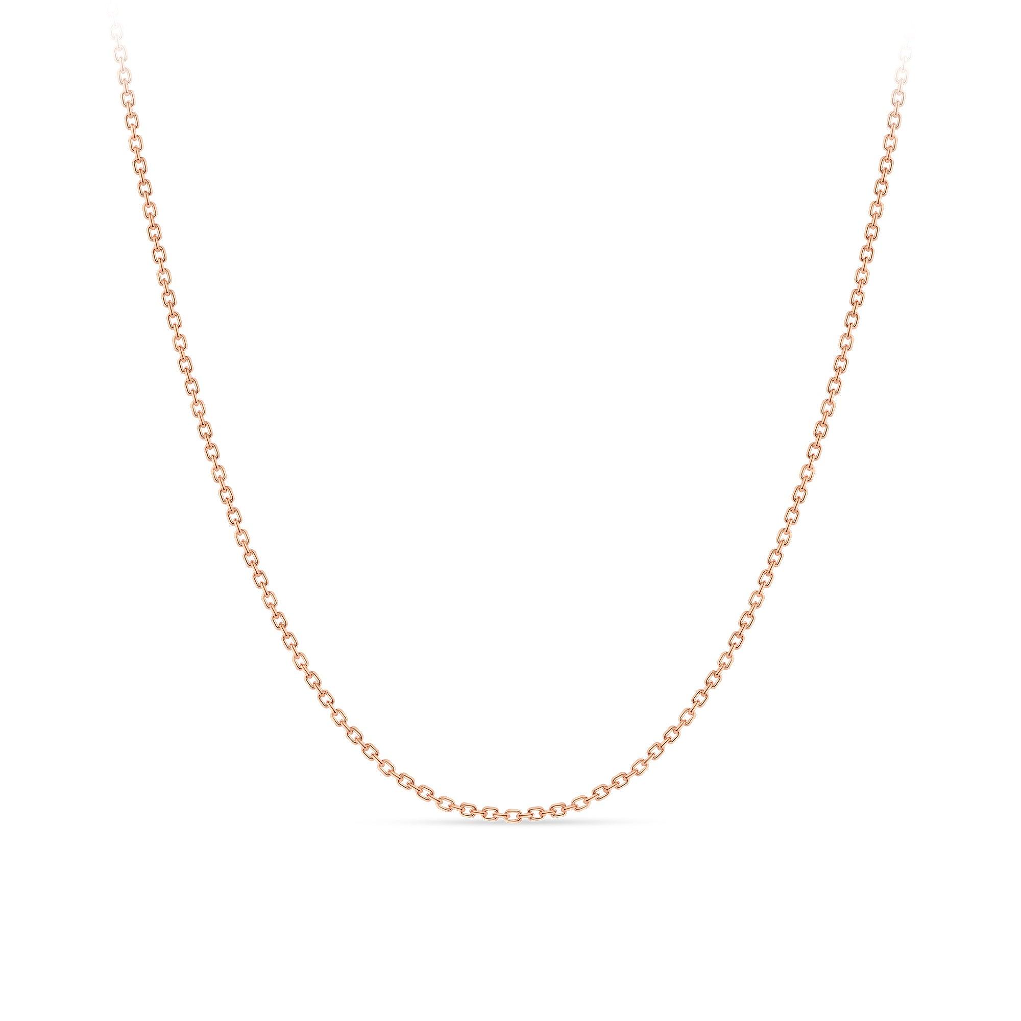 9ct Rose Gold Square Cable Chain Polished Necklace