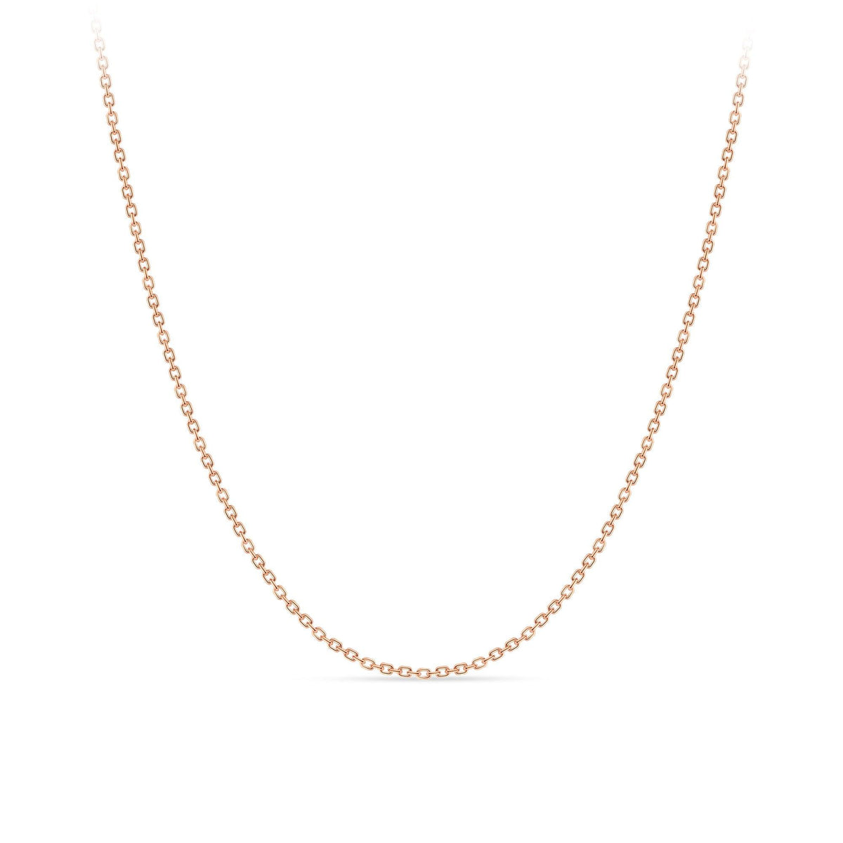 9ct Rose Gold Square Cable Chain Polished Necklace - Wallace Bishop