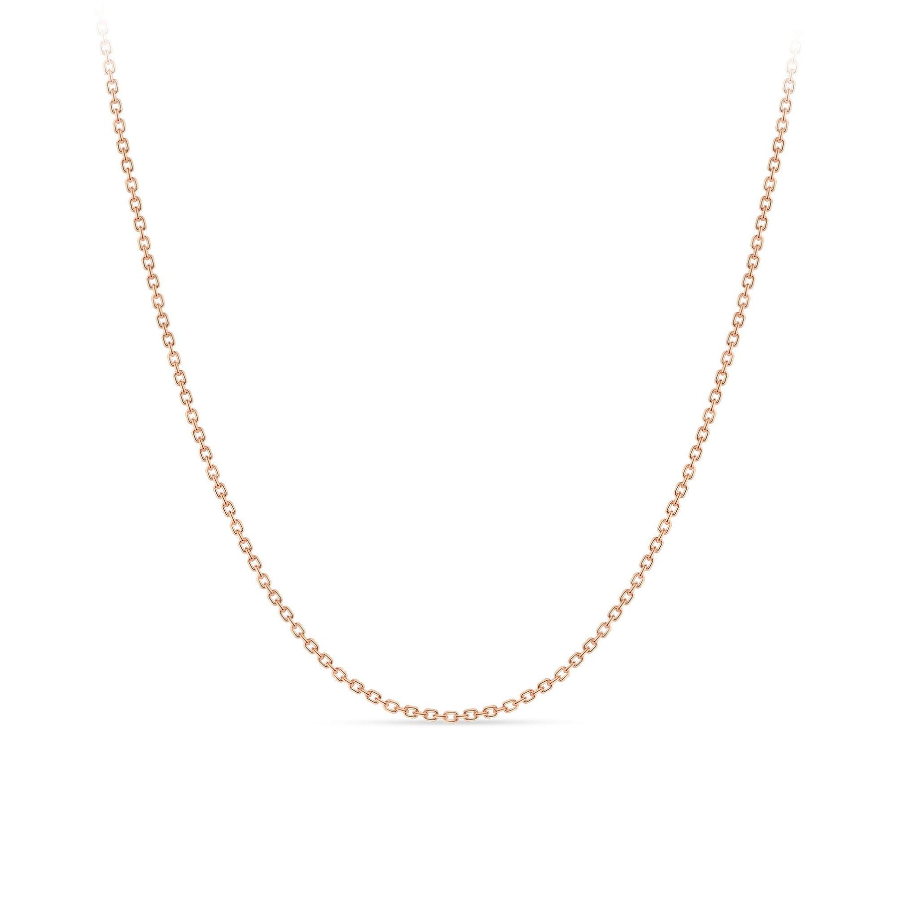 9ct Rose Gold Square Cable Chain Polished Necklace - Wallace Bishop
