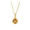 9ct Yellow Gold Citrine Twist Pattern Pendant Necklace