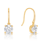 9ct Yellow Gold Cubic Zirconia Earrings - Wallace Bishop