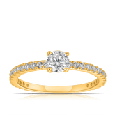 9ct Yellow Gold Cubic Zirconia Ring - Wallace Bishop