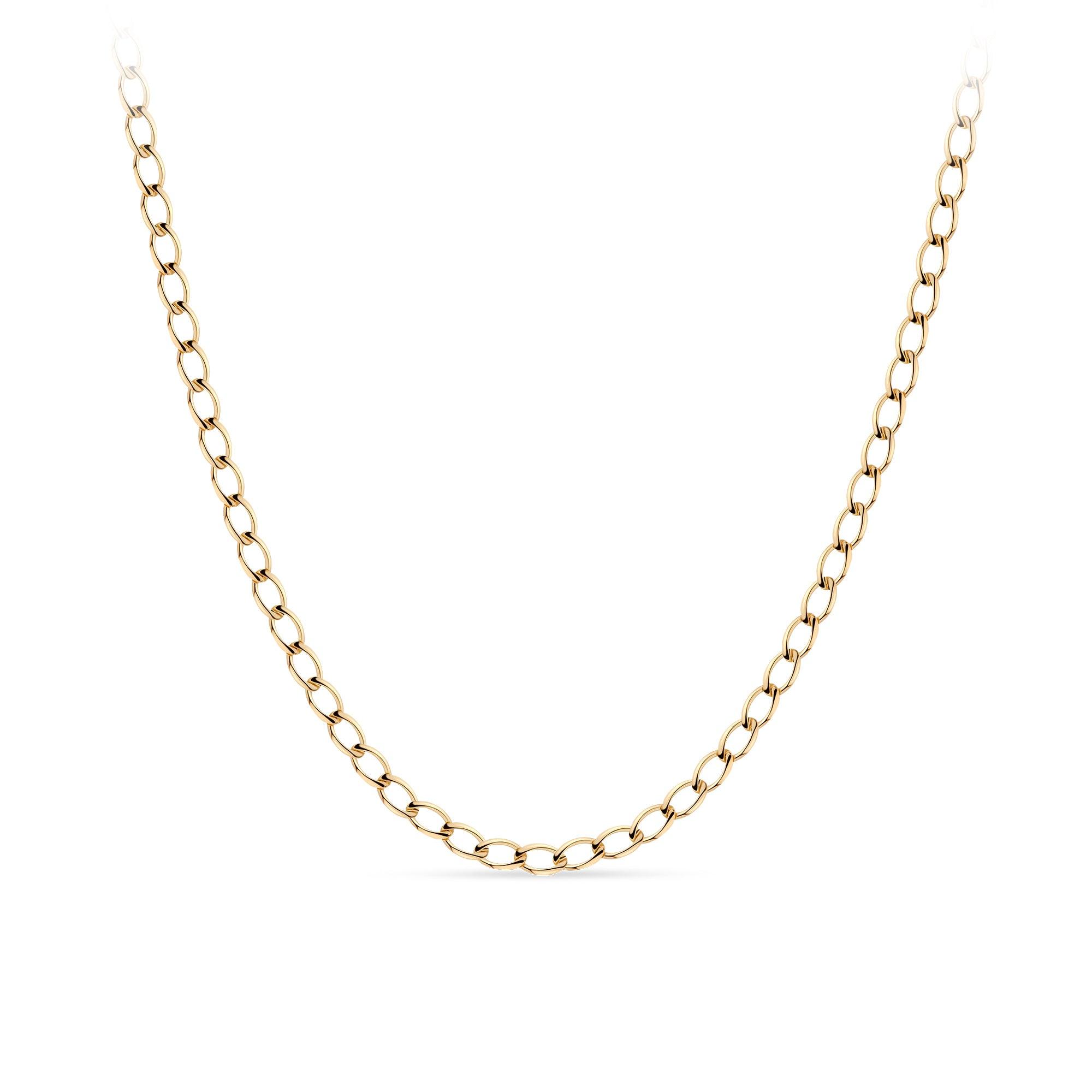 9ct Yellow Gold Curb Pattern Parrot Clasp Chain Necklace - Wallace Bishop