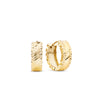 9ct Yellow Gold Diamond Cut Huggie Earrings