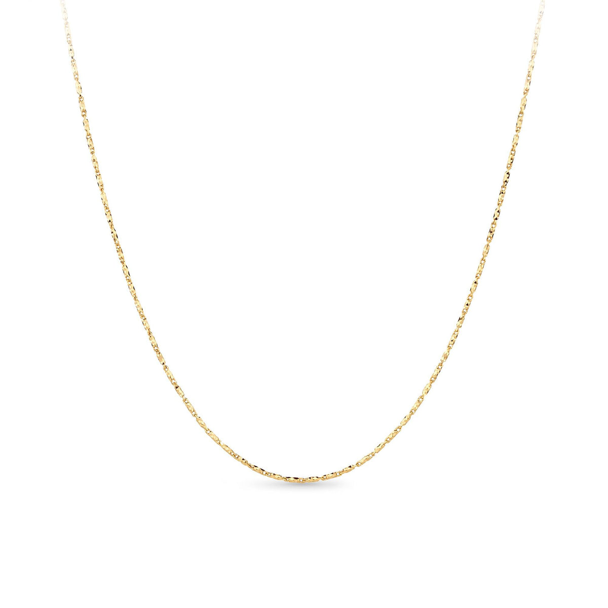 9ct Yellow Gold Fancy Pattern Chain Necklace - Wallace Bishop