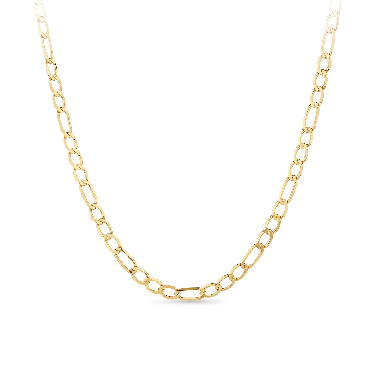 9ct Yellow Gold Figaro Pattern Chain Necklace - Wallace Bishop