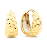 9ct Yellow Gold Graduated Shape Huggies Earrings - Wallace Bishop