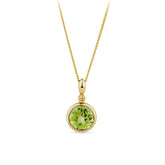 9ct Yellow Gold Peridot Ball Pattern Pendant Necklace - Wallace Bishop