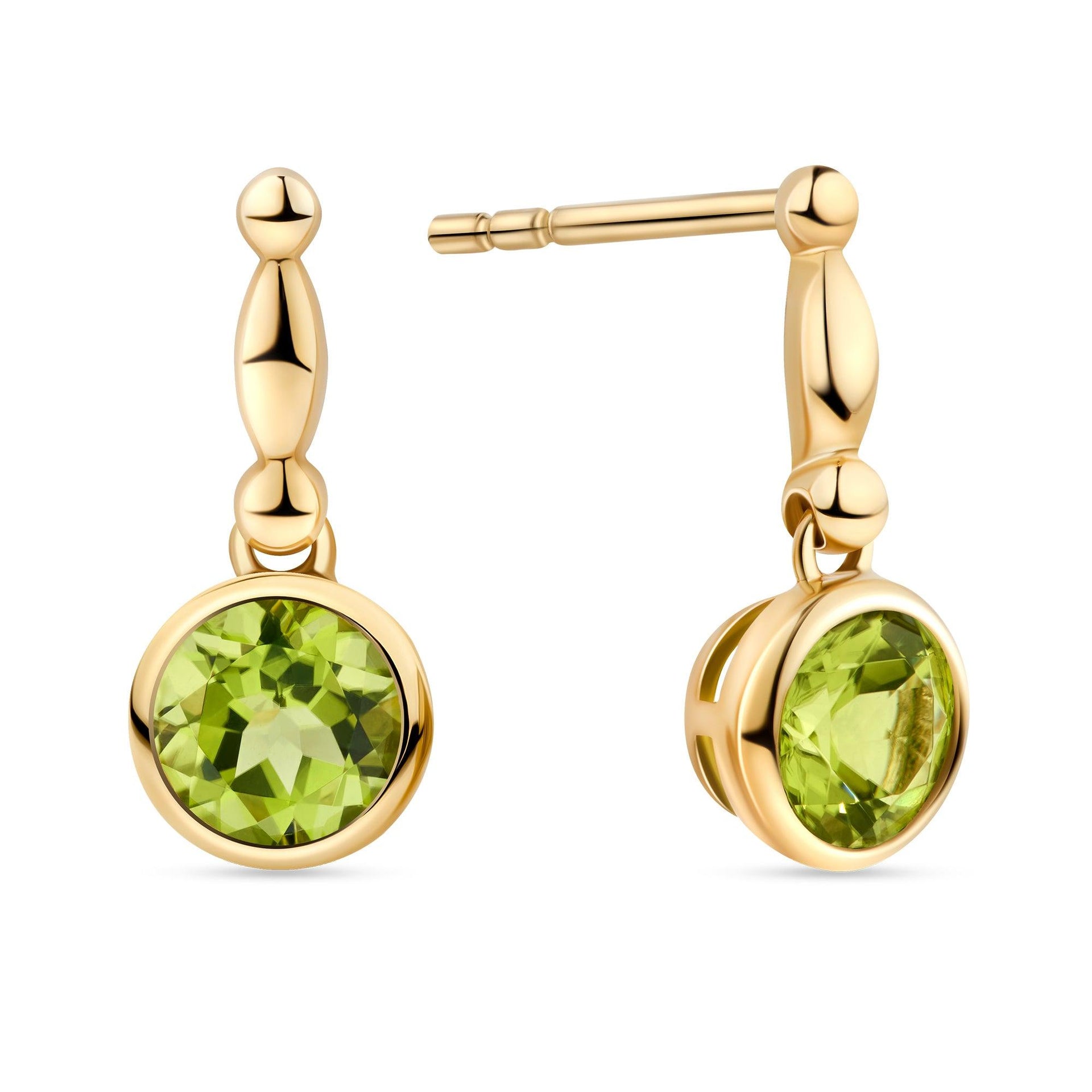 9ct Yellow Gold Peridot Stud Earrings – Wallace Bishop