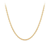 9ct Yellow Gold Square Cable Chain Polished Necklace