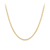9ct Yellow Gold Square Cable Chain Polished Necklace - Wallace Bishop