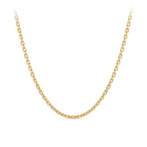 9ct Yellow Gold Square Cable Chain Polished Necklace - Wallace Bishop