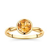 9ct Yellow Gold Twist Pattern Citrine Ring