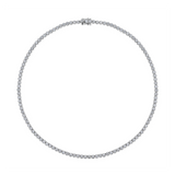 10.00ct TW Lab-Grown Diamond Tennis Necklace in 18ct White Gold