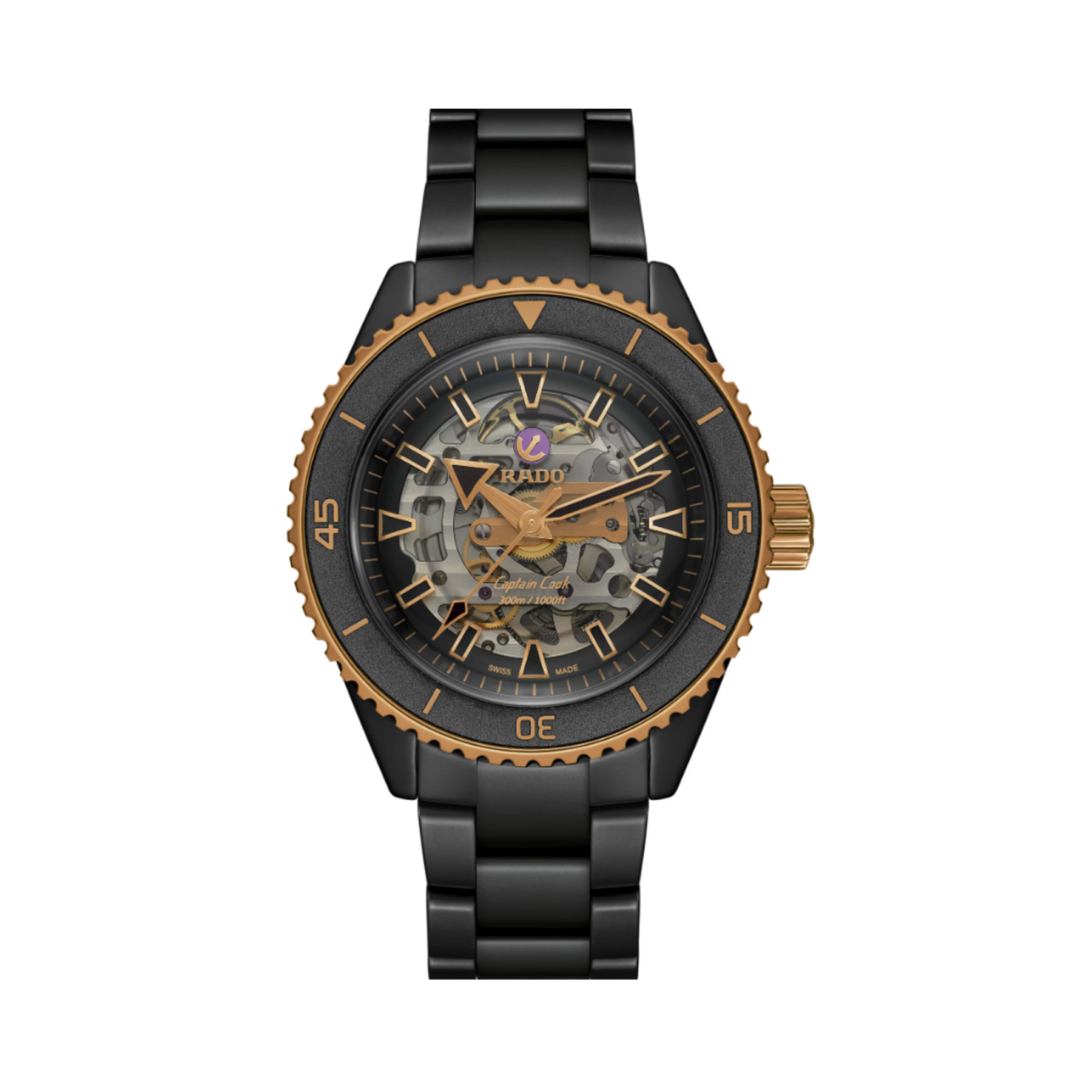 Rado Captain Cook Men s 43mm High Tech Ceramic Automatic Watch R32 192 152