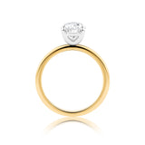 Everlasting 2.00ct TW Pear Lab-Grown Diamond Solitaire Engagement Ring in 18ct Yellow and White Gold