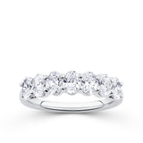 Everlasting 1.40ct TW Oval Lab-Grown Diamond Half Eternity Ring in 18ct White Gold