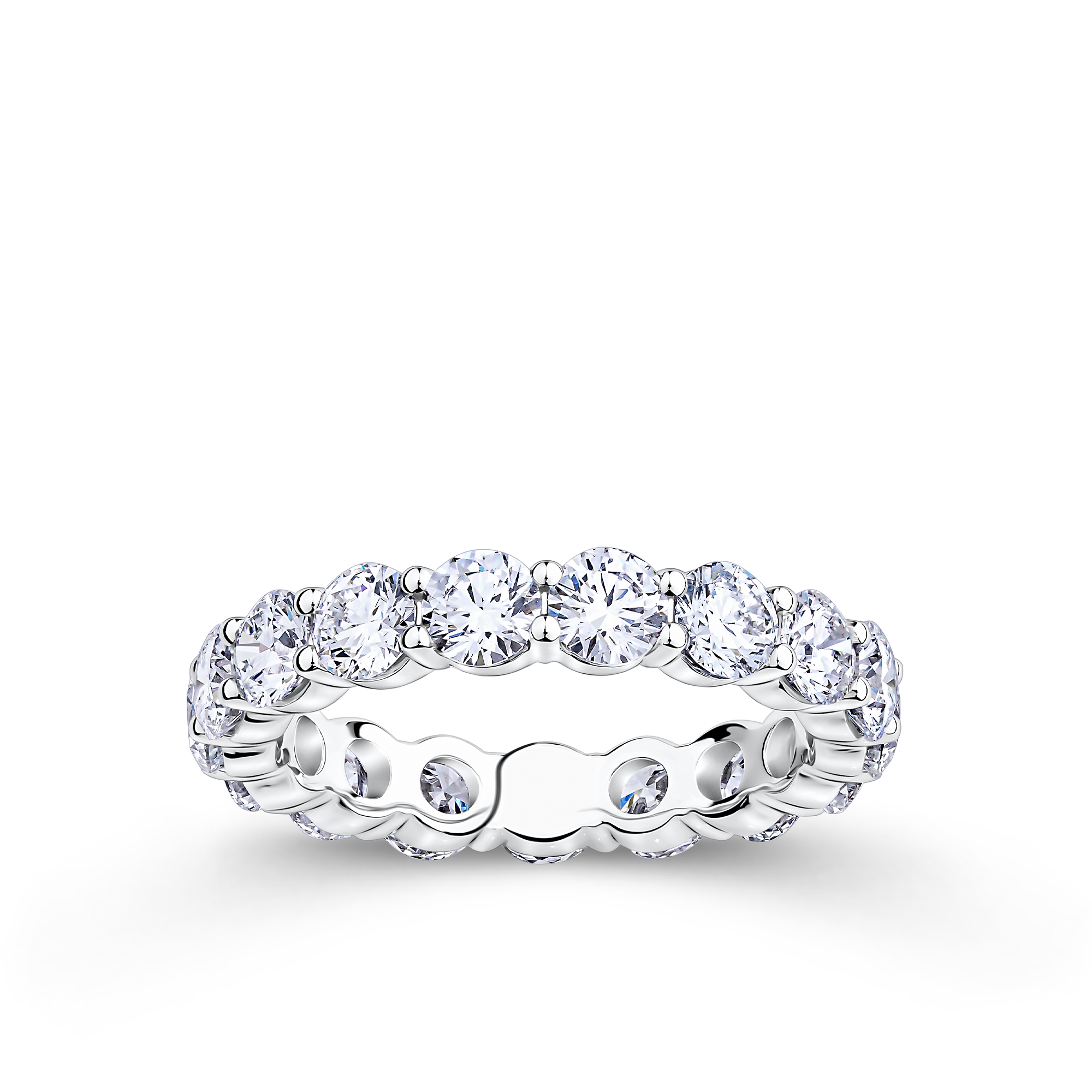 Everlasting 3.24ct TW Round Brilliant Lab-Grown Diamond Full Eternity Wedding Band in 18ct White Gold