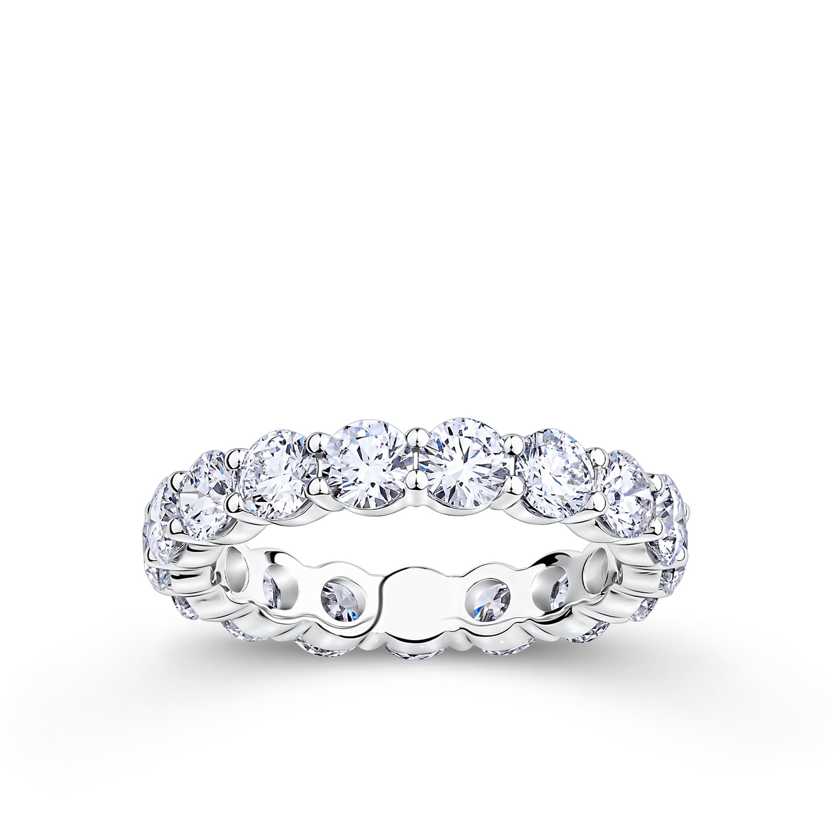 Everlasting 3.24ct TW Lab Grown Diamond Round Brilliant Full Eternity Wedding Band in 18ct White Gold