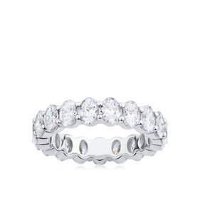Everlasting 3.80ct TW Oval Lab-Grown Diamond Full Eternity Wedding Band in 18ct White Gold