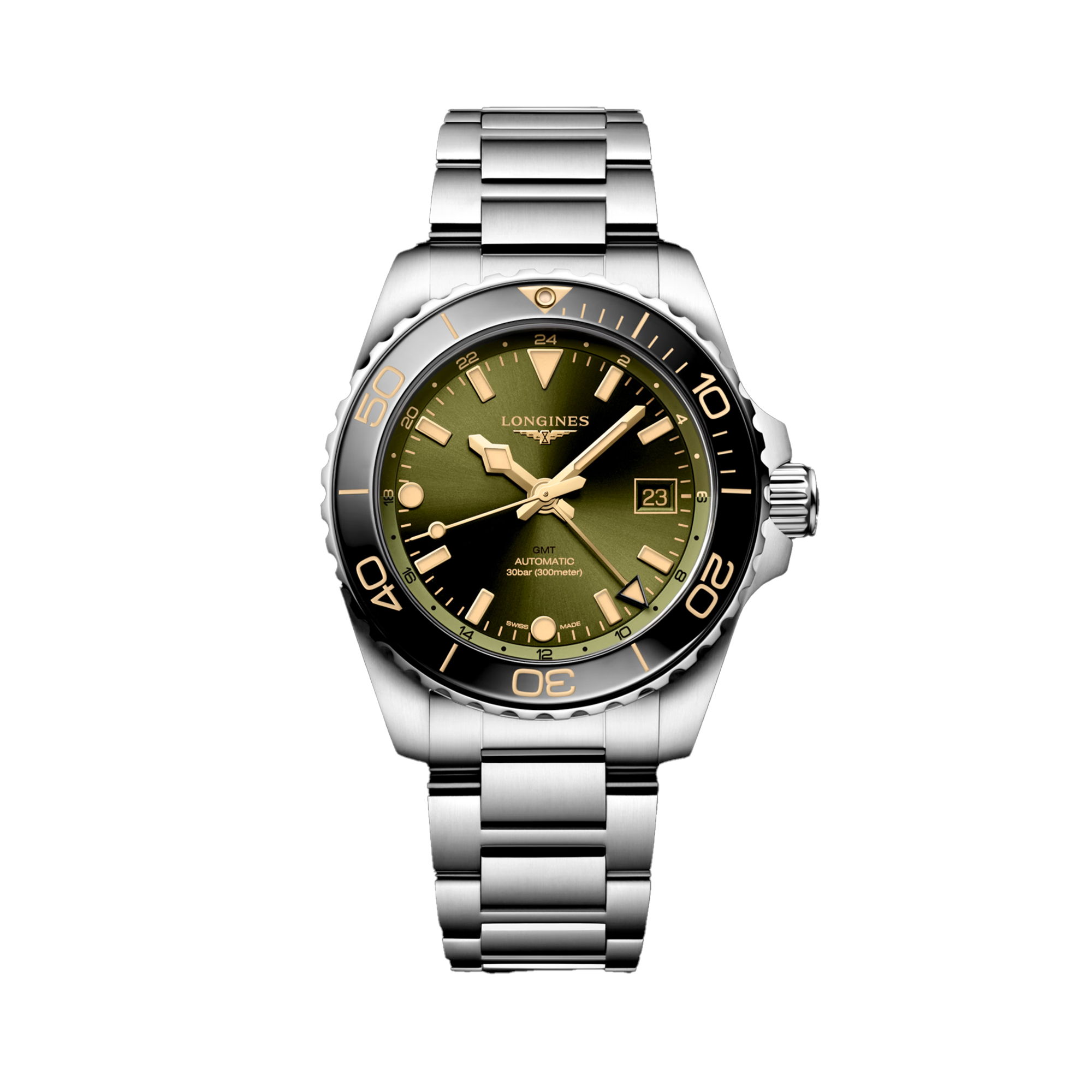 Longines Hydro Conquest Men's 41mm Automatic GMT Watch L3.790.4.06.6