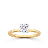 Everlasting 0.75ct TW Round Brilliant Lab-Grown Diamond Solitaire Engagement Ring in 18ct Yellow and White Gold