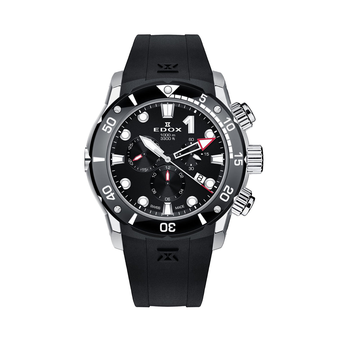 Edox CO-1 Chronograph Men’s Watch 45mm Quartz Titanium & Ceramic 10242 TIN NIN