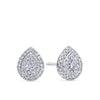 Everlasting 0.50ct TW Pear Lab-Grown Diamond Double Halo Earrings in 9ct White Gold