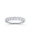 Everlasting 0.90ct TW Oval Lab-Grown Diamond Half Eternity Wedding Band in 18ct White Gold