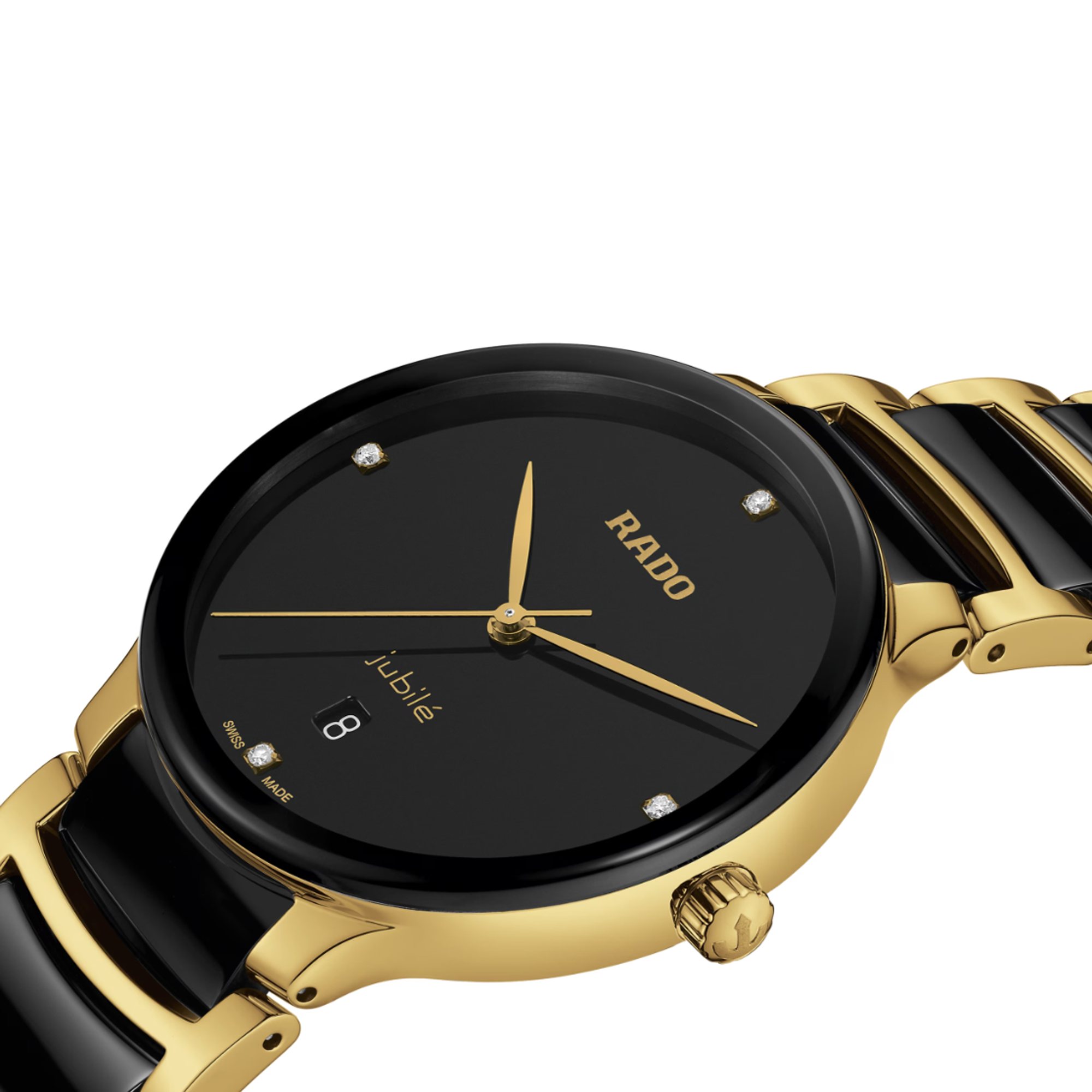 Rado Centrix Men's 39.50mm Ceramic & Yellow PVD Quartz Watch R30 022 712