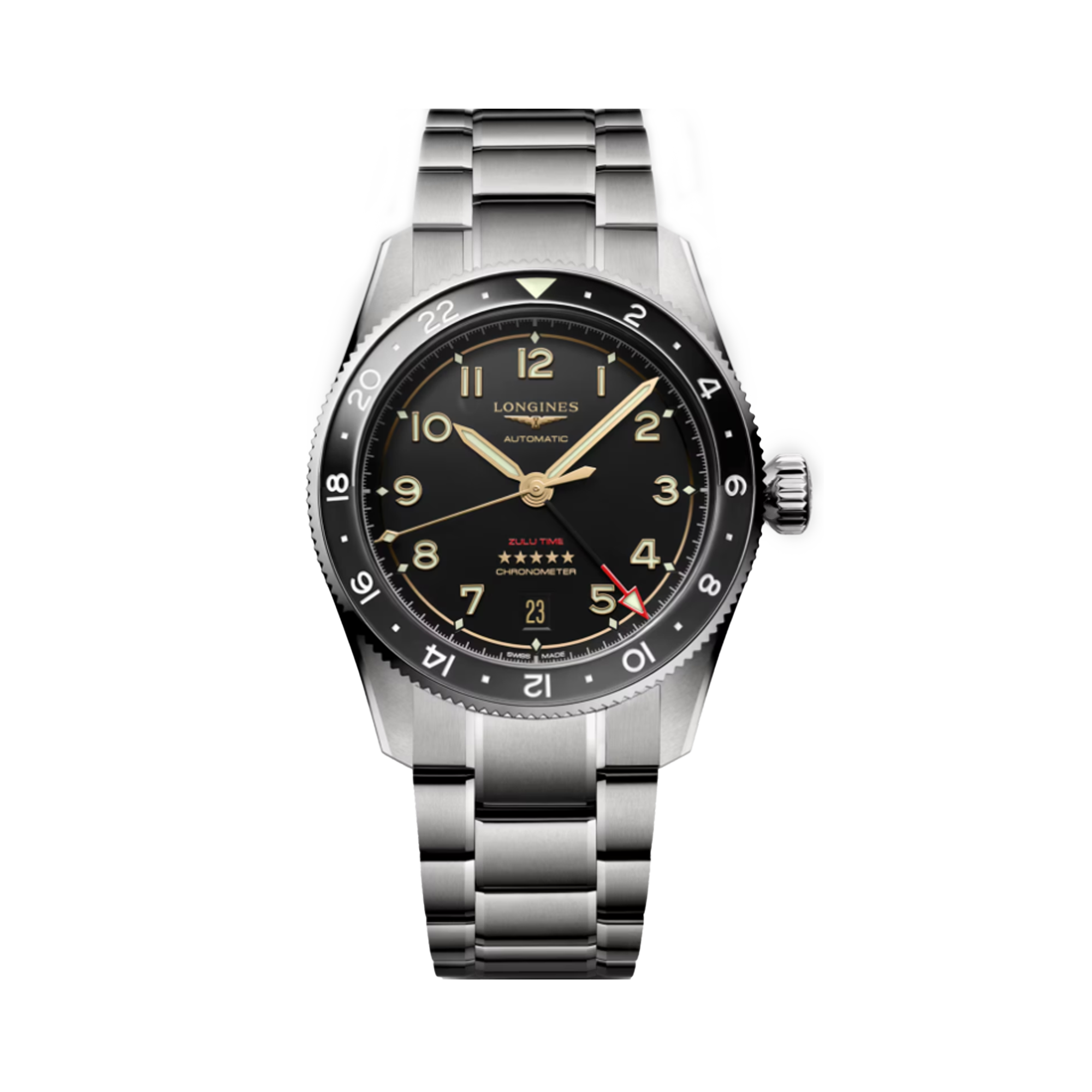 Longines Spirit Men's 39mm Titanium Chronometer Watch L3.802.1.53.6