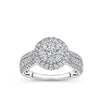 Everlasting 1.00ct TW Round Brilliant Lab-Grown Diamond Double Halo Engagement Ring in 9ct White Gold