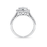 Everlasting 1.00ct TW Round Brilliant Lab-Grown Diamond Double Halo Engagement Ring in 9ct White Gold