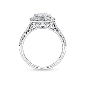 Everlasting 1.00ct TW Round Brilliant Lab-Grown Diamond Double Halo Engagement Ring in 9ct White Gold